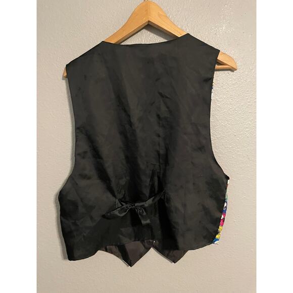 Vintage Peanuts Vest Mens Medium Large Cartoon Snoopy Comic Characters 90s - Picture 4 of 7